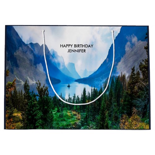 Rustic Country Mountains Scenic Nature Large Gift Bag