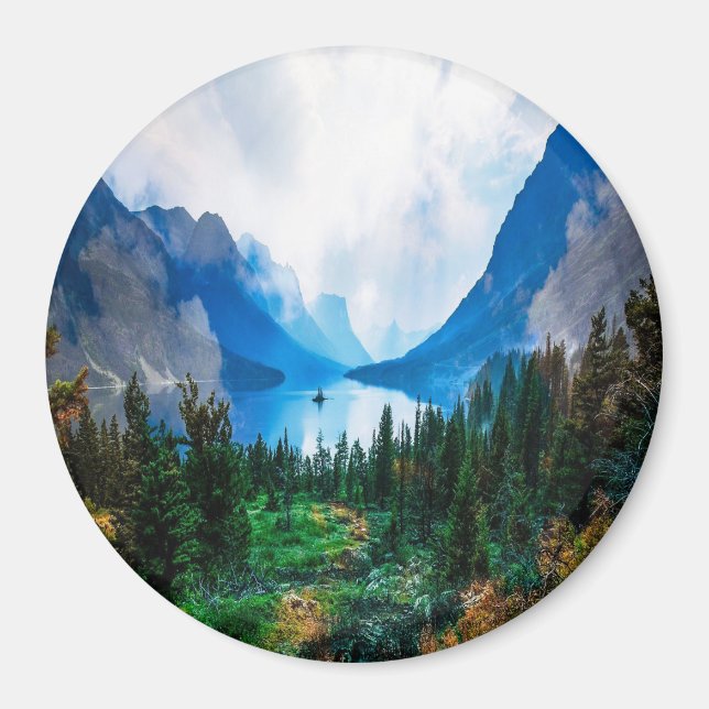 Rustic Country Mountains Scenic Nature Magnet (Front)