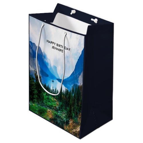 Rustic Country Mountains Scenic Nature Medium Gift Bag