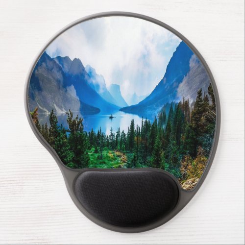 Rustic Country Mountains Scenic Nature Photo Gel Mouse Pad