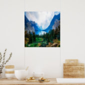 Rustic Country Mountains Scenic Nature Poster | Zazzle