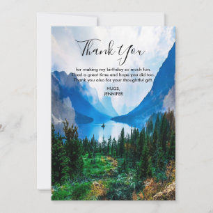 Rustic Country Mountains Scenic Nature Thank You Card