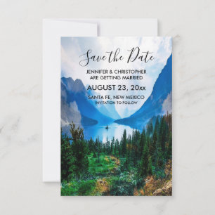 Rustic Country Mountains Scenic Nature Wedding Save The Date