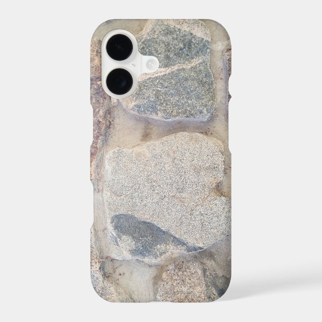 Rustic Country Nature Large Stone Photo iPhone Case (Back)