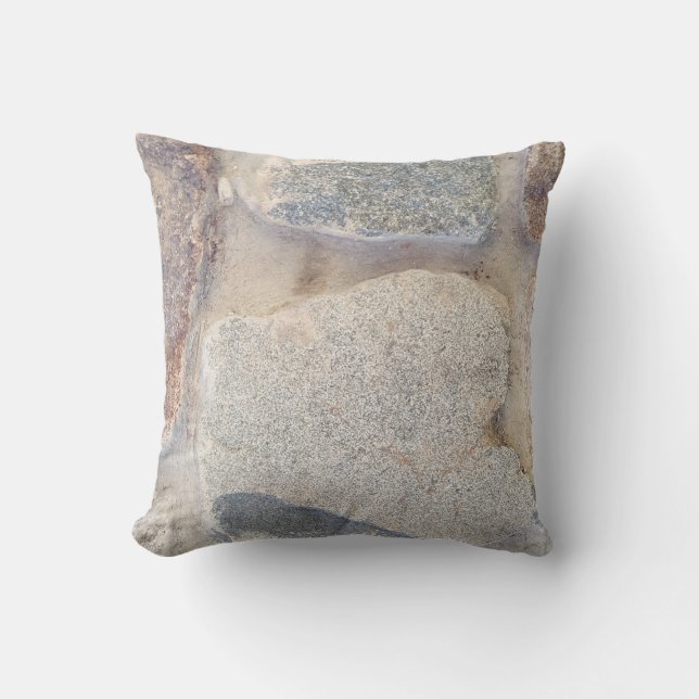 Rustic Country Nature Large Stone Photo Throw Pillow (Front)