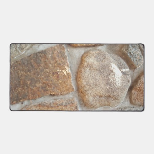 Rustic Country Nature Large Stones Photo Desk Mat
