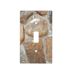 Rustic Country Nature Large Stones Photo Light Switch Cover