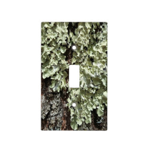 Rustic Country Nature Moss Tree Bark Photo Light Switch Cover