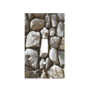 Rustic Country Nature Stone Wall Rocks Photo Light Switch Cover