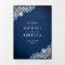 Rustic Country Navy Blue Wood Lace Wedding Photo
