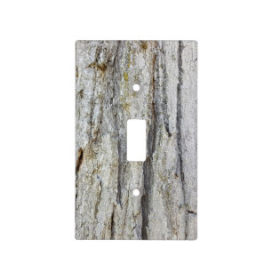 Rustic Country Old Oak Tree Rough Bark Photo Light Switch Cover