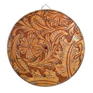 rustic country old west cowboy western leather dart board