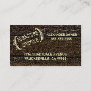 Rustic Country Old Wood Look Business Card