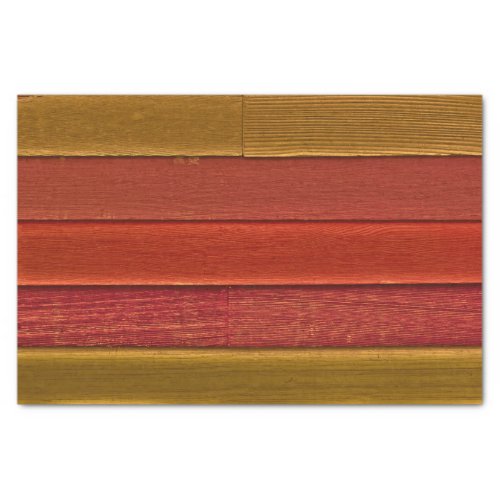 Rustic Country Orange Yellow Wood Grain Texture Tissue Paper