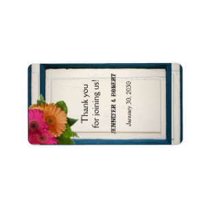 Rustic Country Painted Wood Wedding Lip Balm Label