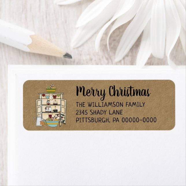 Rustic Country Pantry Christmas Label (Insitu)