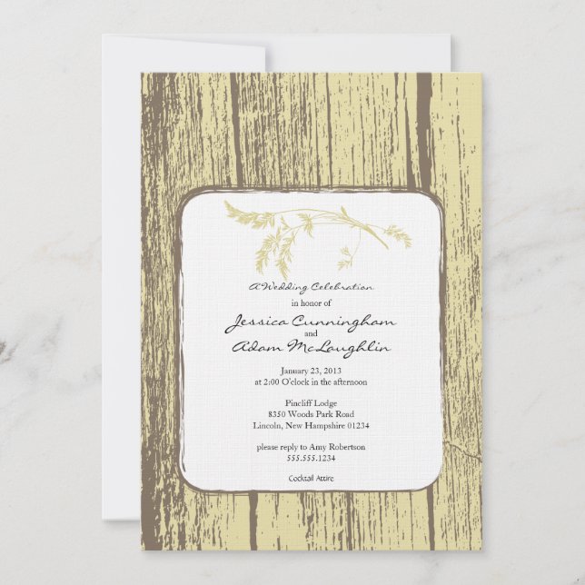 Rustic Country Party Invitation (Front)