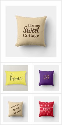 Rustic, Country Pattern, Cotton Fabric Pillows