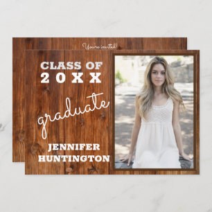 Rustic Country Photo 2025 Graduation Party Invitation