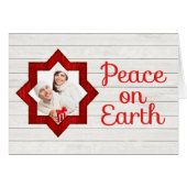 Rustic Country Photo Christmas Card (Front Horizontal)