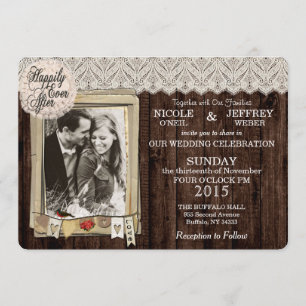 Rustic Country Photo Wedding Invitation