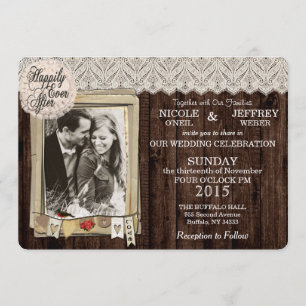 Rustic Country Photo Wedding Invitation