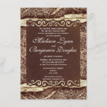 Rustic Country Pine Needles Camo Wedding Invites