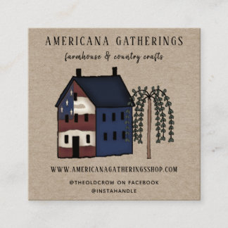 Rustic Country Primitive Americana Business Card