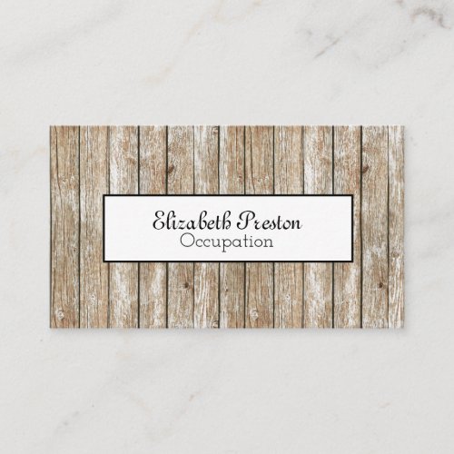 Rustic Country Printed Barn Wood Professional Business Card