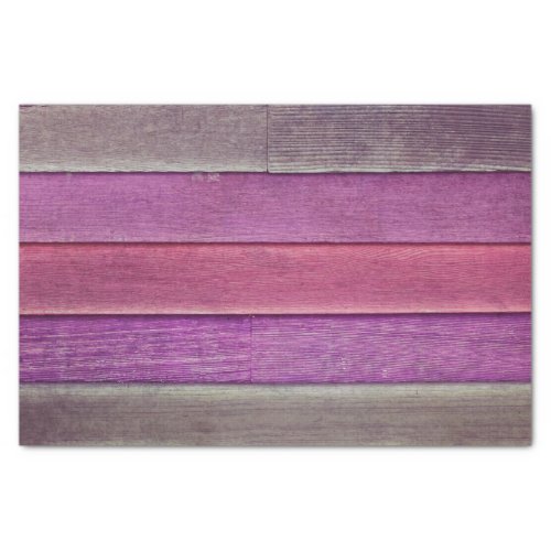 Rustic Country Purple Brown Wood Grain Texture Tissue Paper