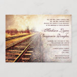 Rustic Country Railroad Tracks Wedding Invitations
