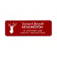 Rustic Country Red and White Deer Label | Zazzle