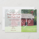 Rustic Country Red Barn Love Wedding Invitations