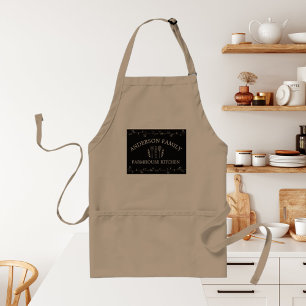 Rustic Country Red Gingham Black Chalkboard Adult Apron