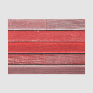 Rustic Country Red Wood Grain Texture Tissue Paper