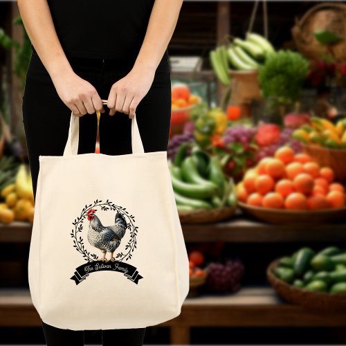 Rustic Country Rooster Chicken  Tote Bag