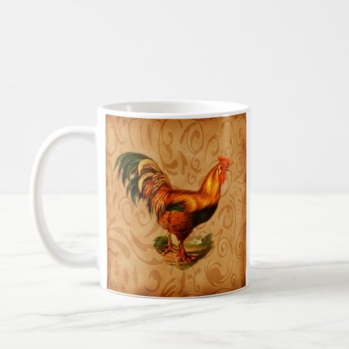 Rustic Country Rooster Coffee Mug