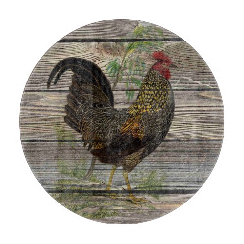 Rustic Country Rooster Kitchen Cutting Board