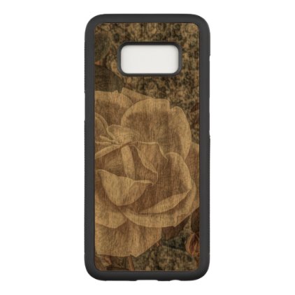 Rustic Country Rose Carved Samsung Galaxy S8 Case