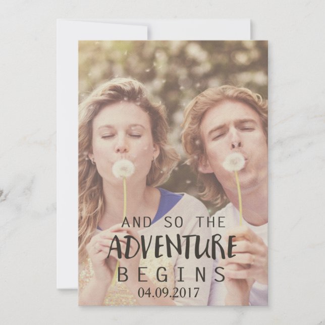 Rustic Country Save the Date invitation quote (Front)