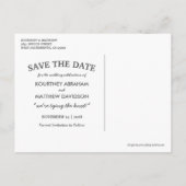 Rustic Country Save the Date | String of Lights Announcement Postcard (Back)