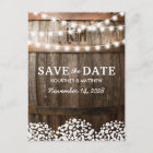 Rustic Country Save the Date | String of Lights