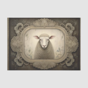 Rustic Country Sheep Lamb Decoupage Tissue Paper