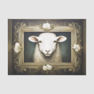 Rustic Country Sheep Lamb Decoupage Tissue Paper