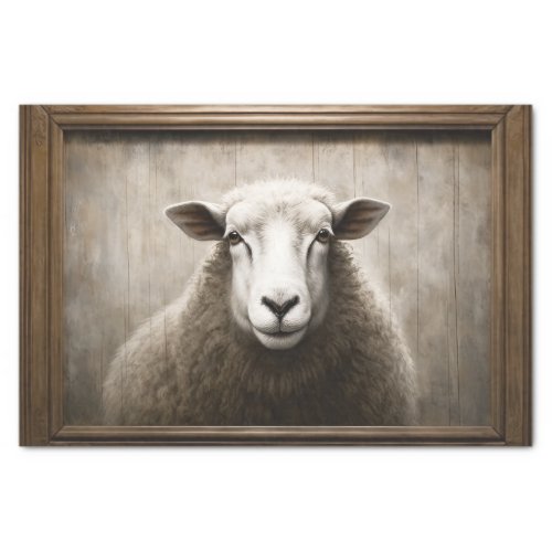 Rustic Country Sheep Ram Decoupage Tissue Paper