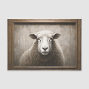 Rustic Country Sheep Ram Decoupage Tissue Paper