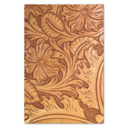 Rustic country southwest style western leather tissue paper