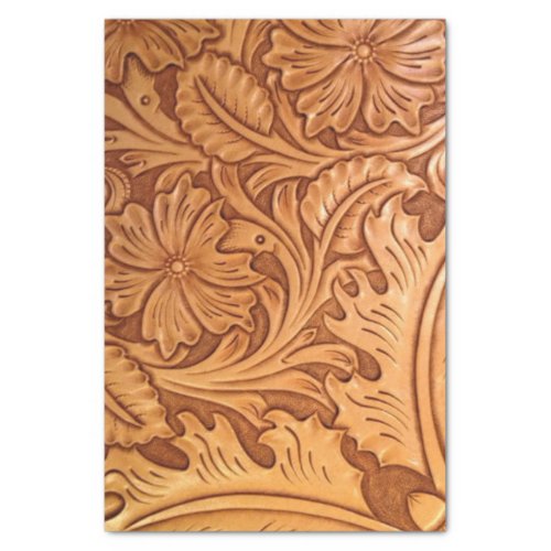 Rustic country southwest style western leather tissue paper