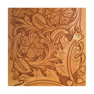 Rustic country southwest style western leather wood wall decor