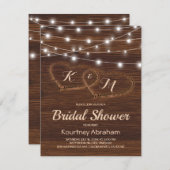 Rustic Country String Lights Bridal Shower Invitation (Front/Back)